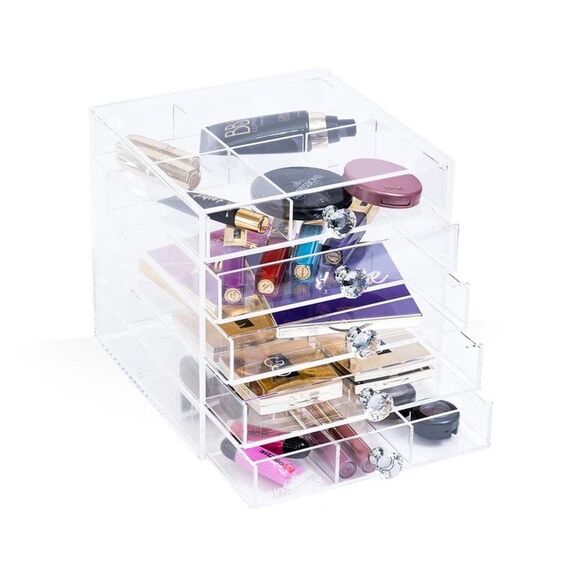 Diamond Collection Princess 5-Tier Acrylic Makeup Organizer NIB - Picture 1 of 4